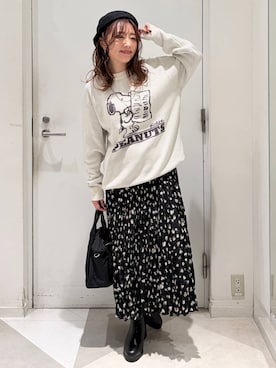 「studio CLIP（スタディオクリップ）のアイテム（ハンチング/ベレー帽）」を使った、★しーちゃん★さん（レディース・156cm）の冬コーディネート