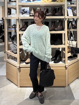 「アイテム（ローファー、グレー系）」を使った、★しーちゃん★さん（レディース・156cm）の秋コーディネート