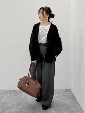 「GLOBAL WORK（グローバルワーク）のエアかるクッションベルトスニーカー/102313（スニーカー、ブラック系）」を使った、★しーちゃん★さん（レディース・156cm）の春コーディネート