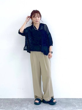 「アイテム（ネックレス）」を使った、★しーちゃん★さん（レディース・156cm・40代）の夏コーディネート