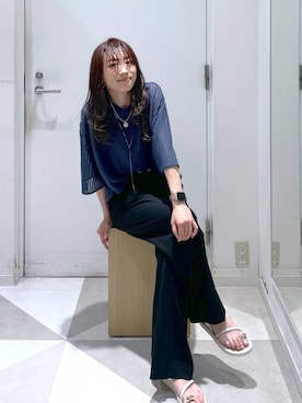 「アイテム（アクセサリー、グレー系）」を使った、★しーちゃん★さん（レディース・156cm）の夏コーディネート