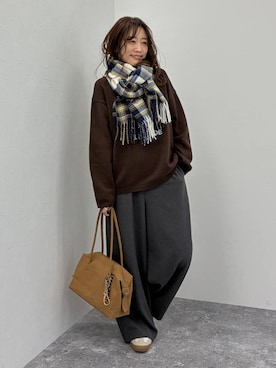 「アイテム（ボストンバッグ）」を使った、★しーちゃん★さん（レディース・156cm・40代）の冬コーディネート