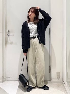 「GLOBAL WORK（グローバルワーク）のGOODデニムバギーパンツ/498388（デニムパンツ）」を使った、★しーちゃん★さん（レディース・156cm・40代）の秋コーディネート