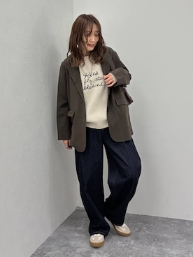 「アイテム（テーラードジャケット）」を使った、★しーちゃん★さん（レディース・156cm・40代）の冬コーディネート