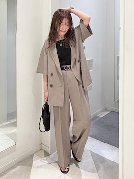 「GLOBAL WORK（グローバルワーク）のアソートピンレスベルト/495914（ベルト、その他）」を使った、★しーちゃん★さん（レディース・156cm）の春コーディネート