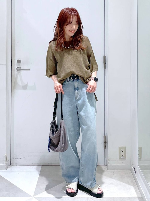 GLOBAL WORK LAZONA川崎PLAZA☆しーちゃん☆さんのデニムパンツを使っ