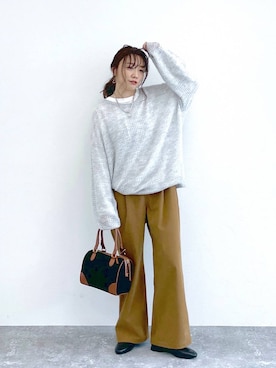 「アイテム（ニット/セーター）」を使った、★しーちゃん★さん（レディース・156cm・40代）の秋コーディネート
