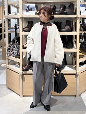 「アイテム（ノーカラーコート）」を使った、★しーちゃん★さん（レディース・156cm）の秋コーディネート