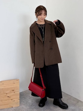 「BAYFLOW（ベイフロー）のタッセルスライドネックレス（ネックレス、グレー系）」を使った、★しーちゃん★さん（レディース・156cm）の秋コーディネート