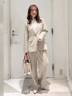 「GLOBAL WORK（グローバルワーク）のアイテム（ノーカラージャケット）」を使った、★しーちゃん★さん（レディース・156cm）の冬コーディネート