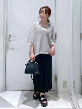 「アイテム（ニット/セーター）」を使った、★しーちゃん★さん（レディース・156cm・40代）の夏コーディネート