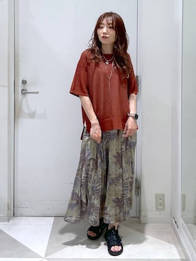 「アイテム（ネックレス、グレー系）」を使った、★しーちゃん★さん（レディース・156cm）の夏コーディネート