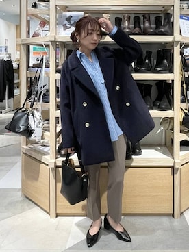 「アイテム（チェスターコート）」を使った、★しーちゃん★さん（レディース・156cm）の秋コーディネート