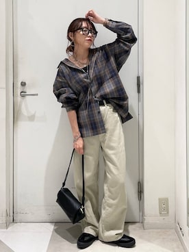 「GLOBAL WORK（グローバルワーク）のGOODデニムバギーパンツ/498388（デニムパンツ）」を使った、★しーちゃん★さん（レディース・156cm・40代）の秋コーディネート