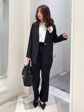 「アイテム（ブローチ/コサージュ）」を使った、★しーちゃん★さん（レディース・156cm・40代）の冬コーディネート