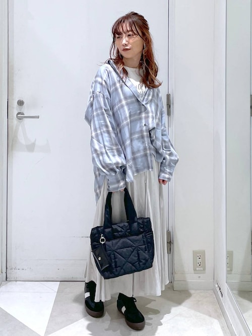 セール】ラメチェックシャツ長袖/283797（シャツ/ブラウス