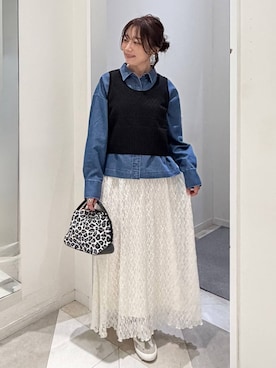 「GLOBAL WORK（グローバルワーク）のスペ軽お財布ショルダー/132336（ショルダーバッグ、その他）」を使った、★しーちゃん★さん（レディース・156cm）の春コーディネート