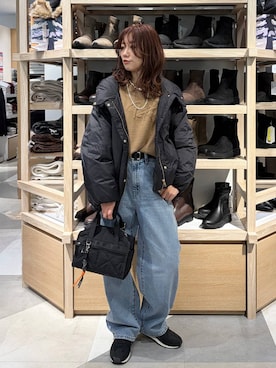 「デート/ロマンティック」｜「アイテム（ダウンジャケット/コート）」を使った、★しーちゃん★さん（レディース・156cm）の冬コーディネート