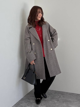 「アイテム（チェスターコート）」を使った、★しーちゃん★さん（レディース・156cm）の冬コーディネート