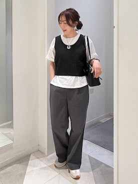 「GLOBAL WORK（グローバルワーク）のエアかるクラシックスニーカー/135751（スニーカー、ホワイト系）」を使った、★しーちゃん★さん（レディース・156cm）の春コーディネート