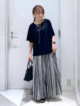 「アイテム（ニット/セーター）」を使った、★しーちゃん★さん（レディース・156cm・40代）の夏コーディネート