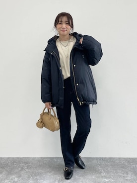 「アイテム（ダウンジャケット/コート）」を使った、★しーちゃん★さん（レディース・156cm・40代）の秋コーディネート