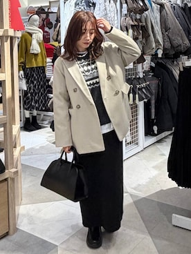 「体型カバー」｜★しーちゃん★さん（レディース・156cm）の冬コーディネート