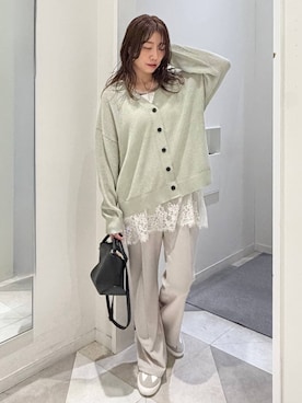 「GLOBAL WORK（グローバルワーク）のスペ軽お財布ショルダー/132336（ショルダーバッグ、ブラック系）」を使った、★しーちゃん★さん（レディース・156cm）の春コーディネート