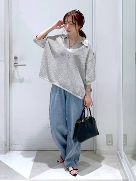「アイテム（ニット/セーター）」を使った、★しーちゃん★さん（レディース・156cm・40代）の夏コーディネート