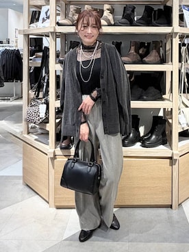 「アイテム（ボストンバッグ）」を使った、★しーちゃん★さん（レディース・156cm・40代）の秋コーディネート