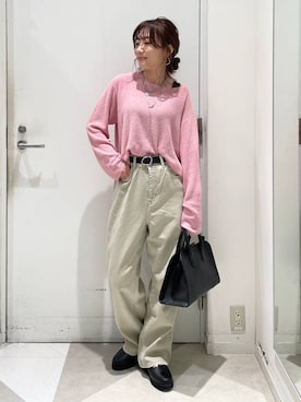 「GLOBAL WORK（グローバルワーク）のGOODデニムバギーパンツ/498388（デニムパンツ）」を使った、★しーちゃん★さん（レディース・156cm・40代）の秋コーディネート
