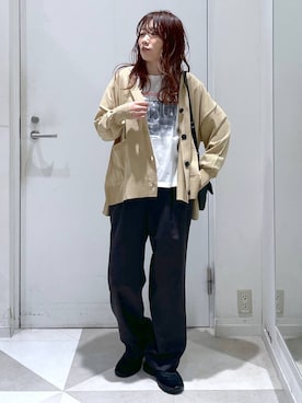 「Tシャツ」｜「アイテム（トップス、ゴールド系）」を使った、★しーちゃん★さん（レディース・156cm）の春コーディネート