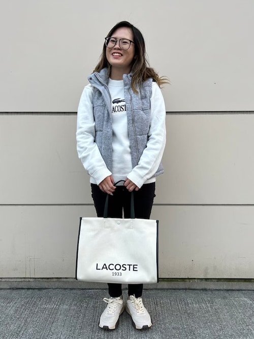 LACOSTE ラコステ ストレッチスキニーイージーパンツ ブラック チノパン LACOSTE チノパン ストレッチスキニーイージーパンツ レディース