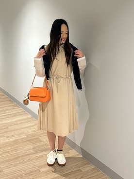 「LACOSTE（ラコステ）のアイテム（バッグ）」を使った、Kanchan-24さん（レディース・155cm）の春コーディネート