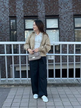「アイテム（ポロシャツ）」を使った、Kanchan-24さん（レディース・155cm）の秋コーディネート