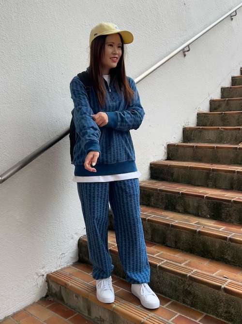 セール】インディゴスウェットモノグラムトラックパンツ（スウェット