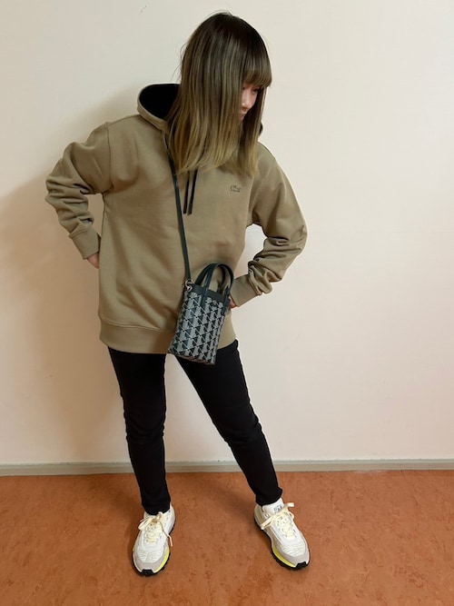 LACOSTE ラコステ ストレッチスキニーイージーパンツ ブラック チノパン LACOSTE チノパン ストレッチスキニーイージーパンツ レディース