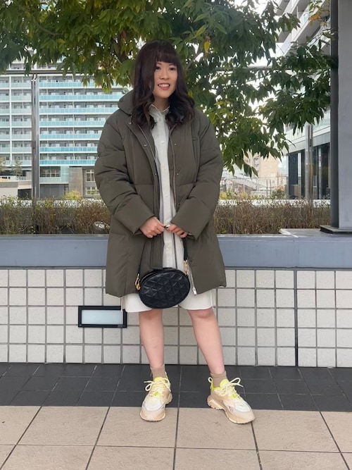 セール】パウダータッチ ダブルジップ ナイロンスタンドカラーダウン