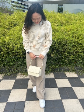 「LACOSTE（ラコステ）のアイテム（ニット/セーター）」を使った、Kanchan-24さん（レディース・155cm）の夏コーディネート