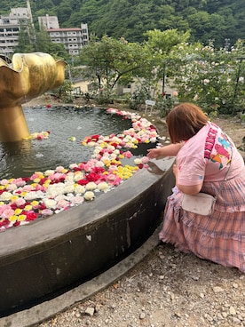 「PUNYUS（プニュズ）のアイテム」を使った、ぽんちゃん🤍ྀིさん（レディース・170cm）の夏コーディネート