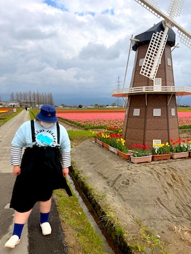 「Candy Stripper（キャンディストリッパー）のアイテム（トップス）」を使った、みふぃめろ🤍ྀིさん（レディース・170cm）の春コーディネート