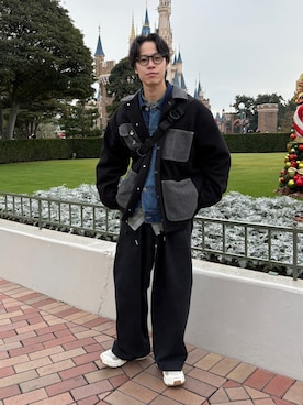 「Perushu（ペルーシュ）のアイテム」を使った、Masashiさん（メンズ・172cm）の冬コーディネート