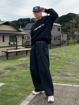 「アイテム（帽子）」を使った、Masashiさん（メンズ・172cm）の秋コーディネート