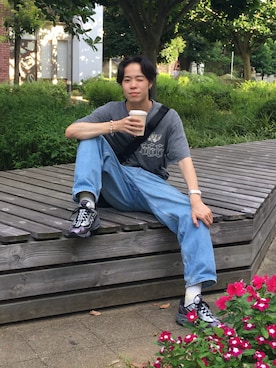 「Betty Smith（ベティスミス）のアイテム」を使った、Masashiさん（メンズ・172cm）の夏コーディネート