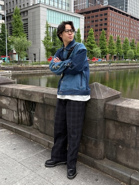 「thisisneverthat（ディスイズネバーザット）のアイテム」を使った、Masashiさん（メンズ・172cm）の春コーディネート