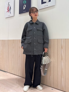 「LACOSTE（ラコステ）のアイテム」を使った、horiさん（レディース・154cm）の秋コーディネート