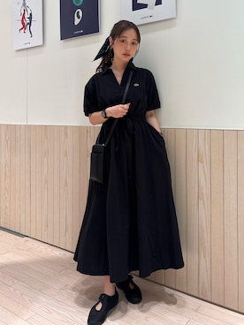 「LACOSTE（ラコステ）のアイテム」を使った、horiさん（レディース・154cm）の春コーディネート