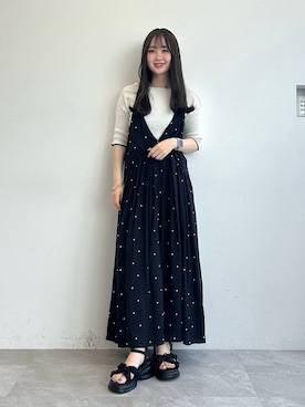 「厚底」｜sakiさん（レディース・162cm）の夏コーディネート