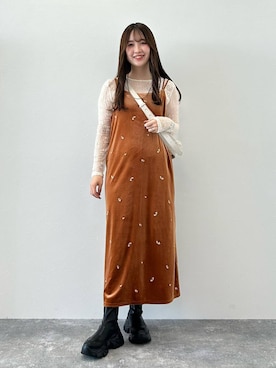 「厚底」｜sakiさん（レディース・162cm）の秋コーディネート