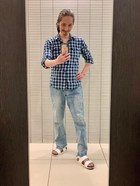 「EDWIN（エドウィン）のアイテム」を使った、健弘(U)さん（メンズ・169cm）の夏コーディネート